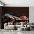 Sportscar Concept Sketch Mural Wallpaper —Artistic Automotive Design Mural Wallpaper - pure wallpaper artwork