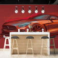 Sports Car Concept Sketch Mural Wallpaper — Energetic Automotive Art Mural Wallpaper - pure wallpaper artwork