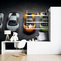 Hypercar Lineup Mural Wallpaper — Automotive Oil Painting Style Mural Wallpaper - pure wallpaper artwork