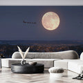 Midnight Sleigh Ride Mural Wallpaper — Festive Holiday Skyline Mural Wallpaper - pure wallpaper artwork