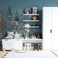 Pastel Christmas Village Mural Wallpaper — Whimsical Townscape Mural Wallpaper - pure wallpaper artwork
