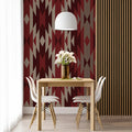 Southwest Geometric Diamond Mural Wallpaper — Earthy Tribal Motif Mural Wallpaper - pure wallpaper artwork