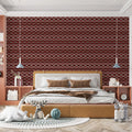 Nordic Knit Geometric Mural Wallpaper —Cozy Traditional Pattern Mural Wallpaper - pure wallpaper artwork