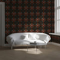 Traditional Floral Medallion Mural Wallpaper — Rich Tapestry Print Mural Wallpaper - pure wallpaper artwork