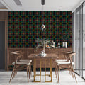 Micro Cross Floral Mural Wallpaper — Traditional Brocade Pattern Mural Wallpaper - pure wallpaper artwork