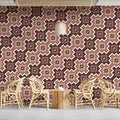 Southwest Woven Tile Mural Wallpaper — Earthy Geometric Pattern Mural Wallpaper - pure wallpaper artwork