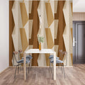 Vertical Geometric Column Mural Wallpaper — Sculptural Warm Neutrals Mural Wallpaper - pure wallpaper artwork