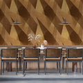 Abstract Geometric Segment Mural Wallpaper — Earthy Modern Tones Mural Wallpaper - pure wallpaper artwork