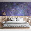 Ethereal Violet Vine Mural Wallpaper — Dreamy Floral Wall Decor Mural Wallpaper - pure wallpaper artwork