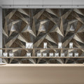 Geometric Prism Mural Wallpaper — Modern Abstract Faceted Design Mural Wallpaper - pure wallpaper artwork