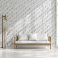 Geometric Scallop Fan Mural Wallpaper — Modern Minimalist Texture Mural Wallpaper - pure wallpaper artwork