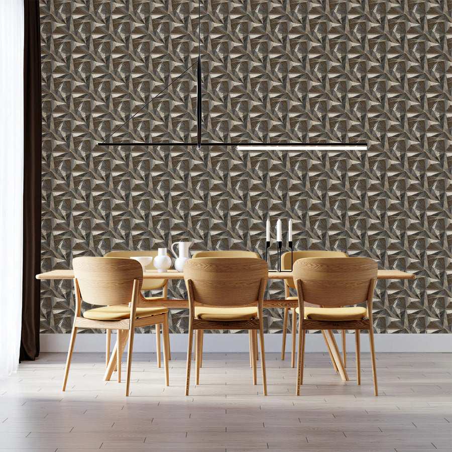 Geometric Micro-Tile Mural Wallpaper — Warm Earthy Texture Mural Wallpaper