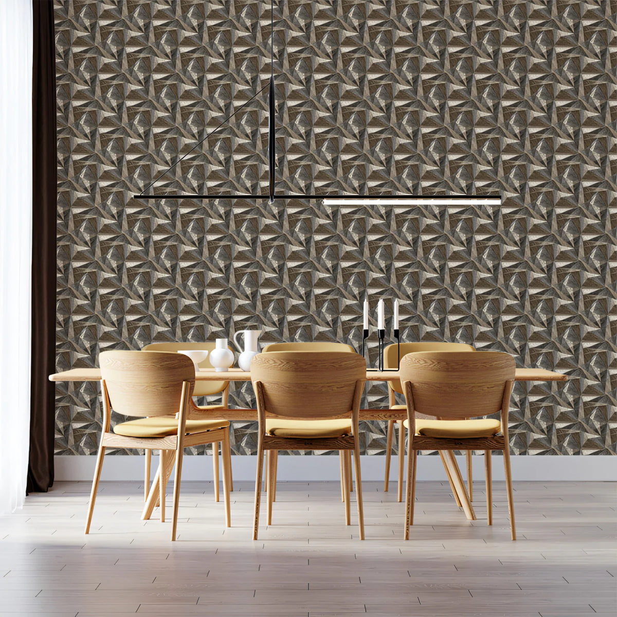 Geometric Micro-Tile Mural Wallpaper — Warm Earthy Texture Mural Wallpaper - pure wallpaper artwork