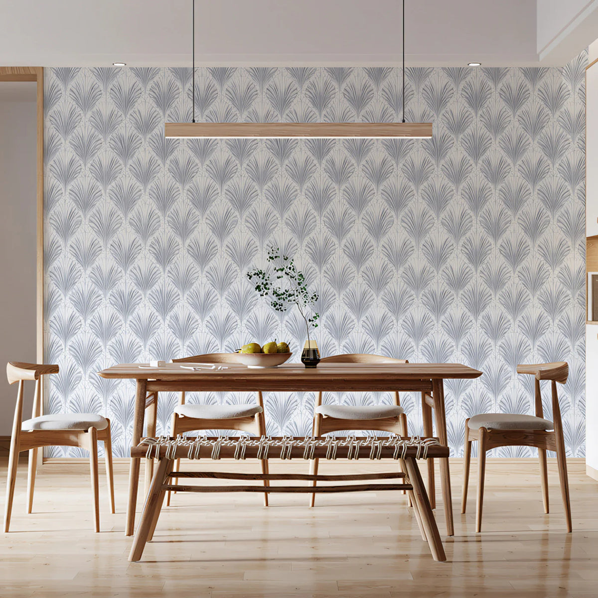 Art Deco Fan Mosaic Mural Wallpaper — Sophisticated Vintage Motif Mural Wallpaper - pure wallpaper artwork