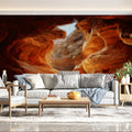 Abstract Grotto Mural Wallpaper — Impasto Oil Painting Style Mural Wallpaper - pure wallpaper artwork