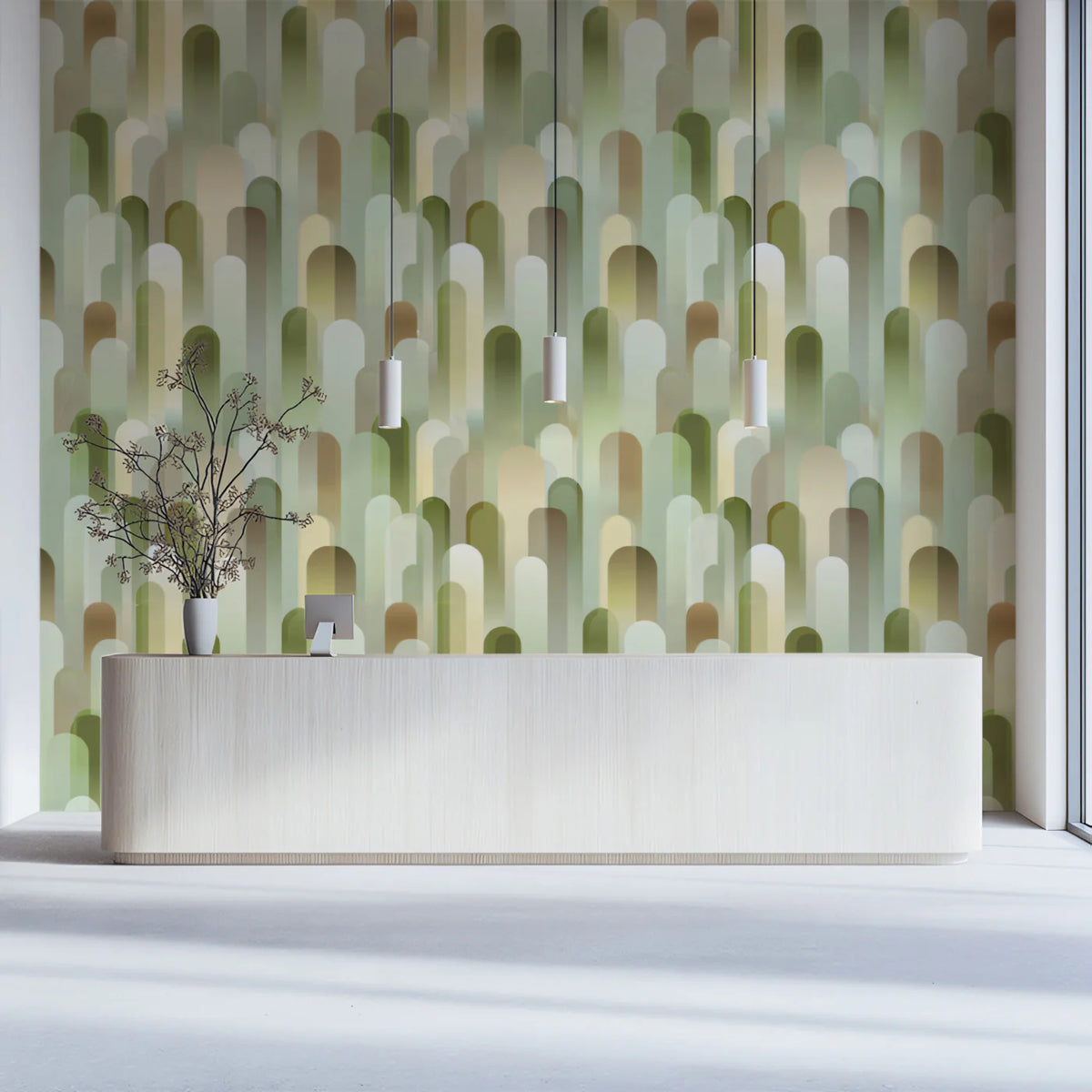 Stacked Capsule Mural Wallpaper — Ethereal Earthy Neutrals Mural Wallpaper - pure wallpaper artwork
