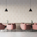 Vertical Flute and Arch Mural Wallpaper — Soft Warm Beige Mural Wallpaper - pure wallpaper artwork