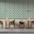 Pale Sage Fluted Arch Mural Wallpaper — Architectural Geometric Mural Wallpaper - pure wallpaper artwork