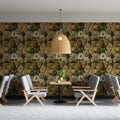 Vintage Botanical Harvest Mural Wallpaper —Antique Tropical Motif Mural Wallpaper - pure wallpaper artwork