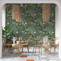Vintage Lemon and Foliage Mural Wallpaper — Dark Arts and Crafts Mural Wallpaper - pure wallpaper artwork