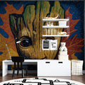Autumnal Forest Spirit Mural Wallpaper — Artistic Folk Portrait Mural Wallpaper - pure wallpaper artwork