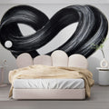 Infinity Heart Mural Wallpaper — Minimalist Brushstroke Art Mural Wallpaper - pure wallpaper artwork