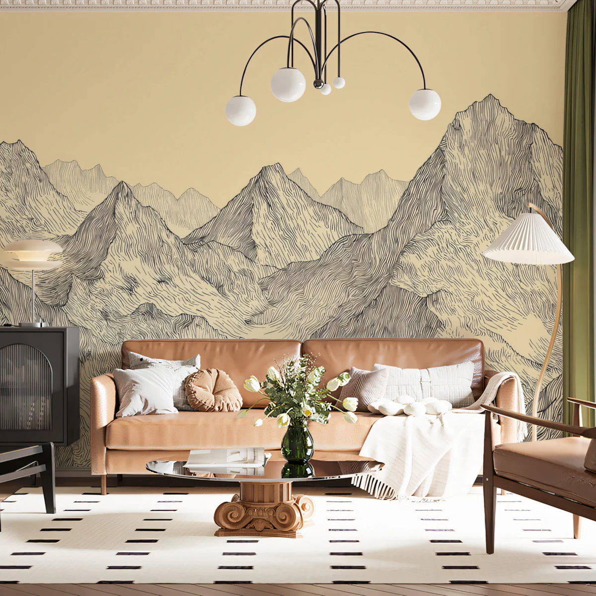 Galloping Horse Watercolor Mural Wallpaper — Abstract Energy Art Mural Wallpaper - pure wallpaper artwork