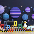Celestial Planets Mural Wallpaper — Paper Cut Galaxy Style Mural Wallpaper - pure wallpaper artwork