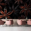 Star Anise Macro Mural Wallpaper — Organic Rustic Spice Art Mural Wallpaper - pure wallpaper artwork