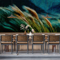 Windblown Meadow Mural Wallpaper — Moody Impressionist Oil Painting Mural Wallpaper - pure wallpaper artwork