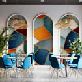 Abstract Mosaic Mural Wallpaper with Vibrant Color Blocks Mural Wallpaper - pure wallpaper artwork