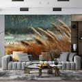Golden Meadow Oil Painting Mural Wallpaper — Impressionist Style Mural Wallpaper - pure wallpaper artwork