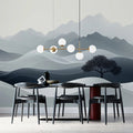 Minimalist Landscape Mural Wallpaper — Zen Mountain Hillscape Mural Wallpaper - pure wallpaper artwork