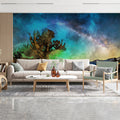 Gnarled Ancient Tree Starry Sky Mural Wallpaper — Artistic Night Mural Wallpaper - pure wallpaper artwork