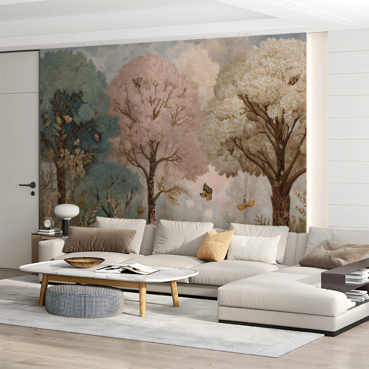 Enchanted Woodland Mural Wallpaper — Whimsical Nature Scene Mural Wallpaper - pure wallpaper artwork