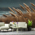 Coastal Reed Grass Mural Wallpaper — Soft Windswept Nature Design Mural Wallpaper - pure wallpaper artwork