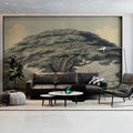 Ancient Banyan Tree Mural Wallpaper — Vintage Landscape Art Mural Wallpaper - pure wallpaper artwork