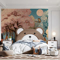 Enchanted Woodland Mural Wallpaper with Moonlit Animals Mural Wallpaper - pure wallpaper artwork