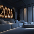2026 Sparkler Typography Mural Wallpaper — Bold Celebration Decor Mural Wallpaper - pure wallpaper artwork