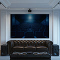 Cinema Seating Mural Wallpaper — Cinematic Interior Design Mural Wallpaper - pure wallpaper artwork