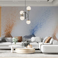 Abstract Mountain Peaks Mural Wallpaper — Watercolor Art Mural Wallpaper - pure wallpaper artwork