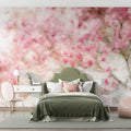 Impressionist Cherry Blossom Mural Wallpaper — Soft Floral Art Mural Wallpaper - pure wallpaper artwork