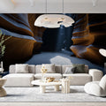 Canyon Light Wall Mural — Moody Geological Landscapes Mural Wallpaper - pure wallpaper artwork