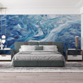 Glacial River Aerial Mural Wallpaper — Fluid Nature Design Mural Wallpaper - pure wallpaper artwork