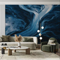 Glacial River Delta Mural Wallpaper — Abstract Fluid Nature Mural Wallpaper - pure wallpaper artwork