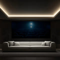 Cinema Spotlight Mural Wallpaper — Dark Atmospheric Interior Mural Wallpaper - pure wallpaper artwork