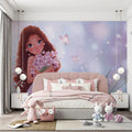 Anime Princess Floral Mural Wallpaper — Whimsical Dreamscape Mural Wallpaper - pure wallpaper artwork