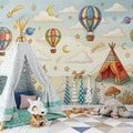 Whimsical Dreamscape Mural Wallpaper — Sky and Sea Mashup Mural Wallpaper - pure wallpaper artwork