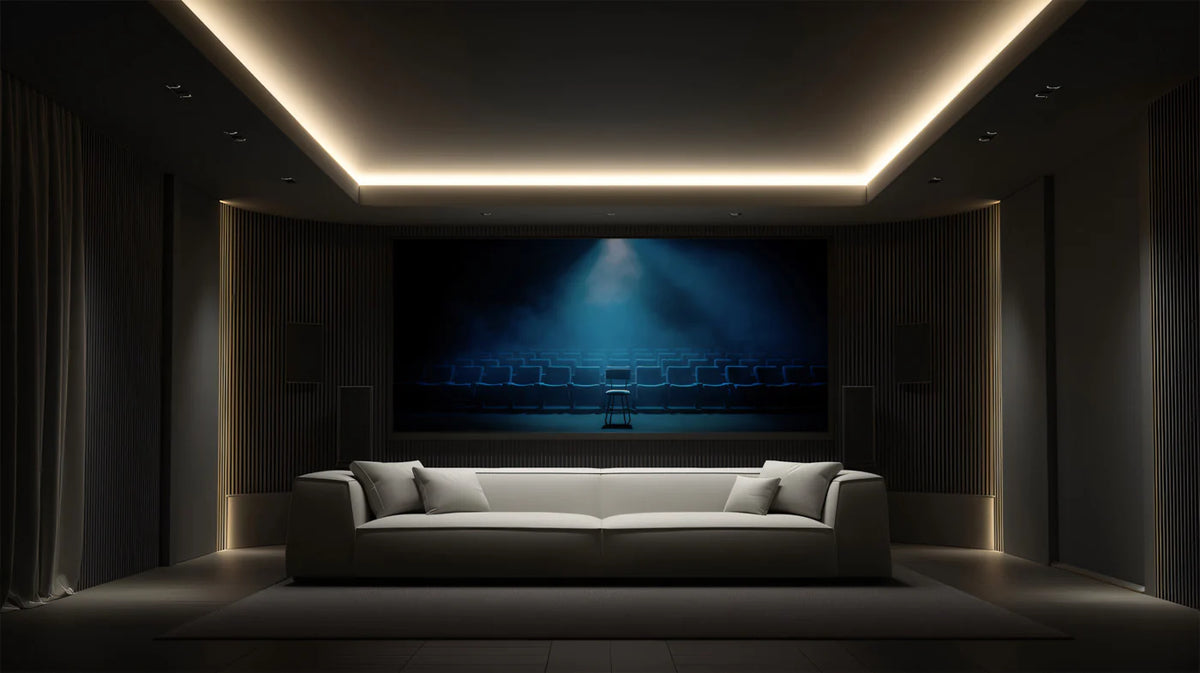 Theater Spotlight Mural Wallpaper — Dramatic Cinematic Scene Mural Wallpaper - pure wallpaper artwork