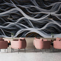 Braided River Aerial Abstract Mural Wallpaper — Minimalist Decor Mural Wallpaper - pure wallpaper artwork